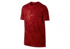 NIKE DRY BASKETBALL SWOOSH TEE RUSH RED