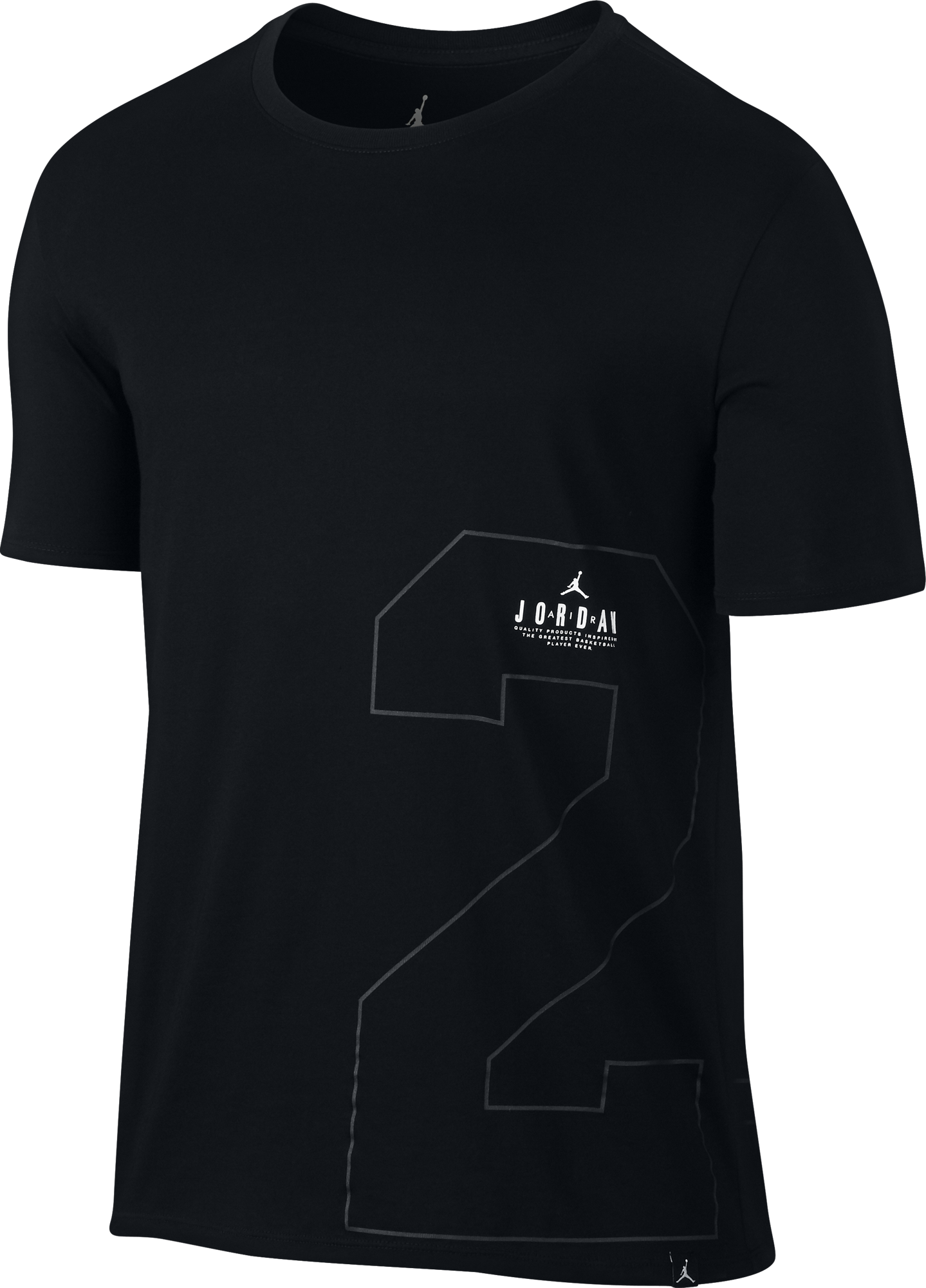 NIKE AIR JORDAN FRONT 2 BACK DRI-FIT TEE BLACK