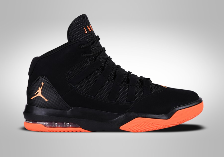 black and orange jordan shoes