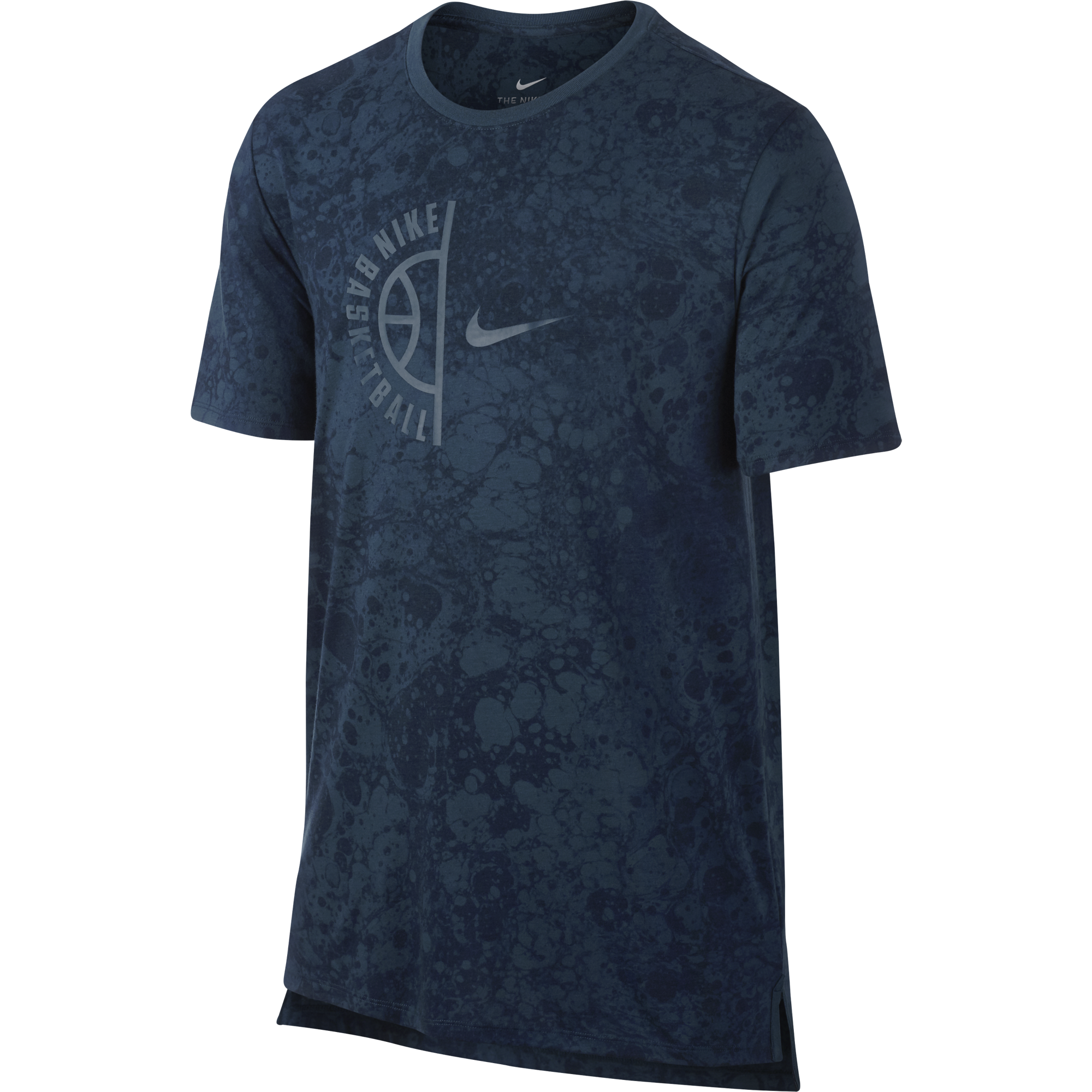 NIKE DRY BASKETBALL SWOOSH TEE SPACE BLUE