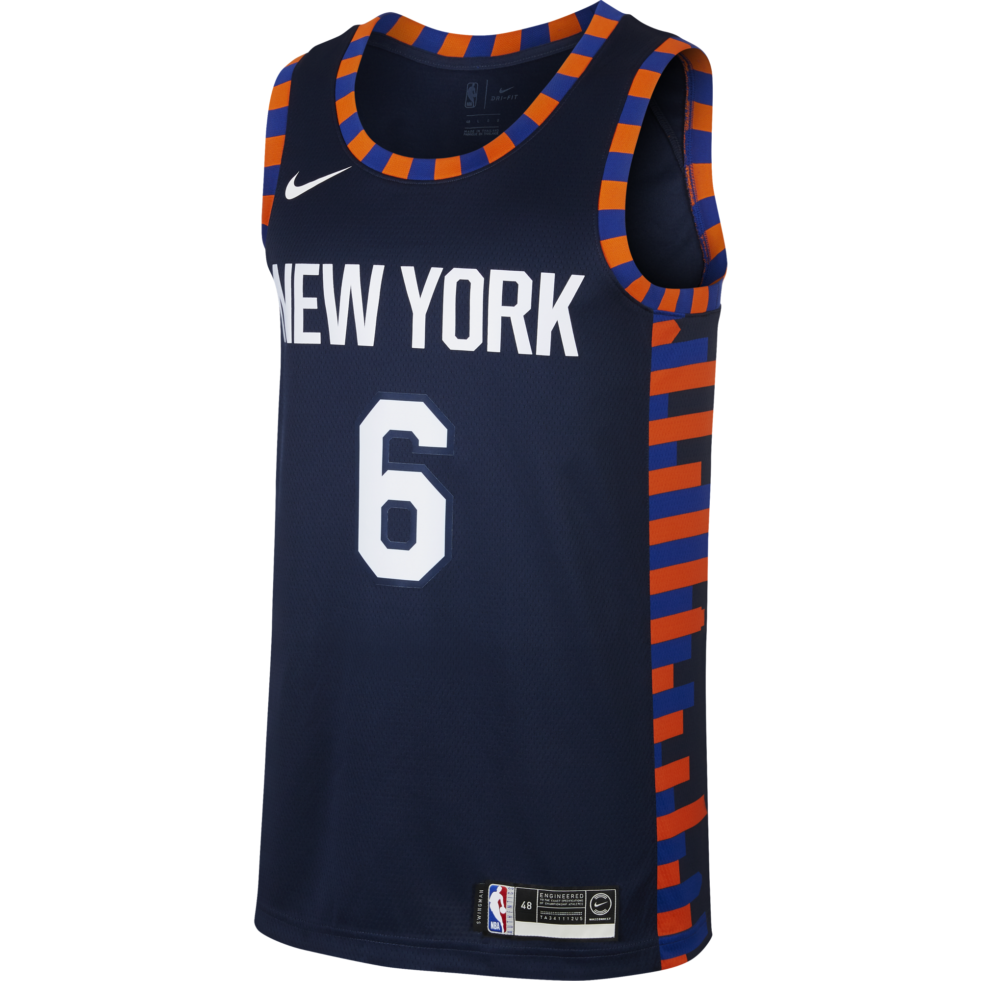 NIKE NBA NEW YORK KNICKS KRISTAPS PORZINGIS SWINGMAN JERSEY COLLEGE NAVY