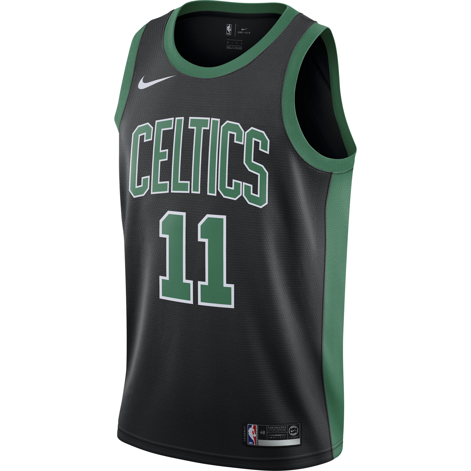 NIKE NBA BOSTON CELTICS KYRIE IRVING SWINGMAN JERSEY BLACK