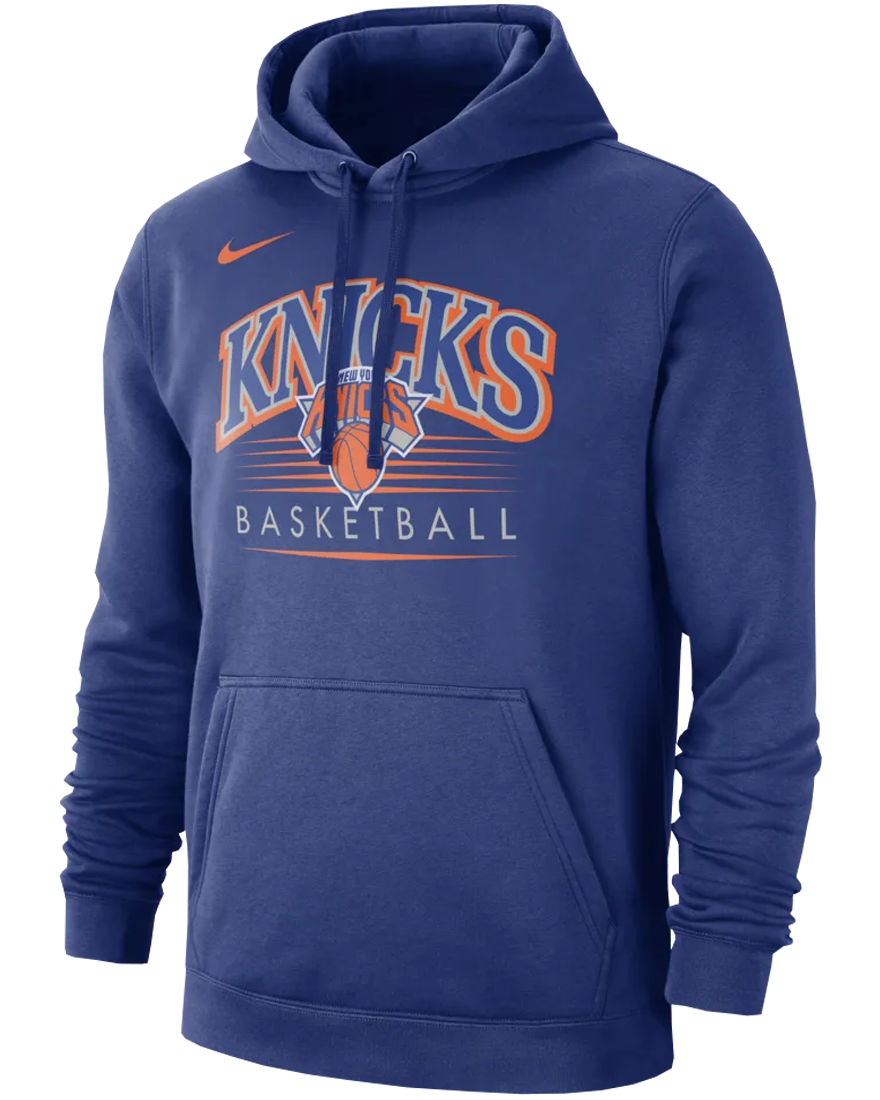 NIKE NEW YORK KNICKS CREST HOODY RUSH BLUE