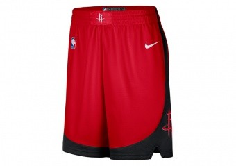 NIKE NBA HOUSTON ROCKETS SWINGMAN ROAD SHORTS UNIVERSITY RED