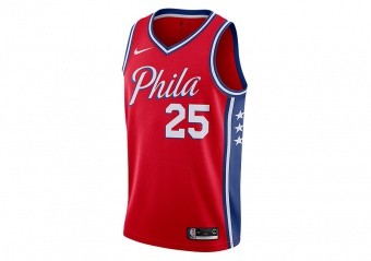 NIKE NBA PHILADELPHIA 76ERS BEN SIMMONS STATEMENT EDITION JERSEY UNIVERSITY RED