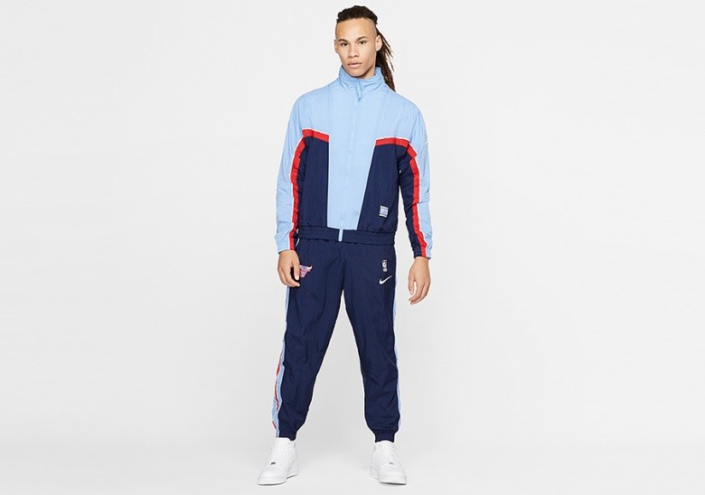 NIKE NBA CHICAGO BULLS CITY EDITION COURTSIDE TRACKSUIT COLLEGE NAVY