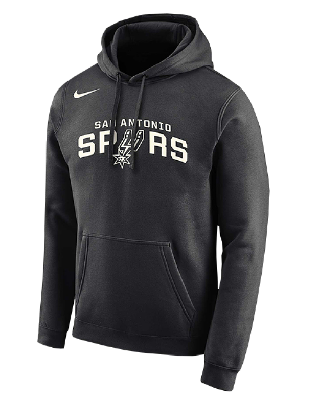 NIKE NBA SAN ANTONIO SPURS LOGO HOODIE BLACK for 55.00
