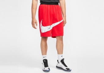 NIKE DRI-FIT HBR MARBLE SHORTS UNIVERSITY RED