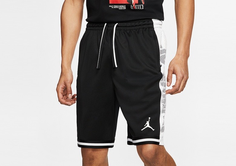 jordan black and white shorts