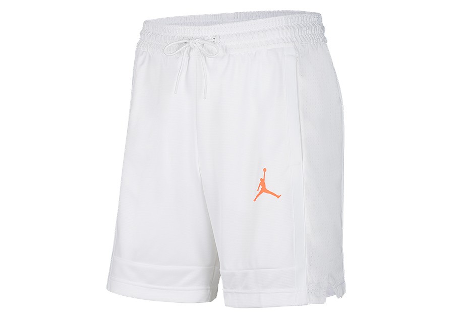 all white jordan shorts