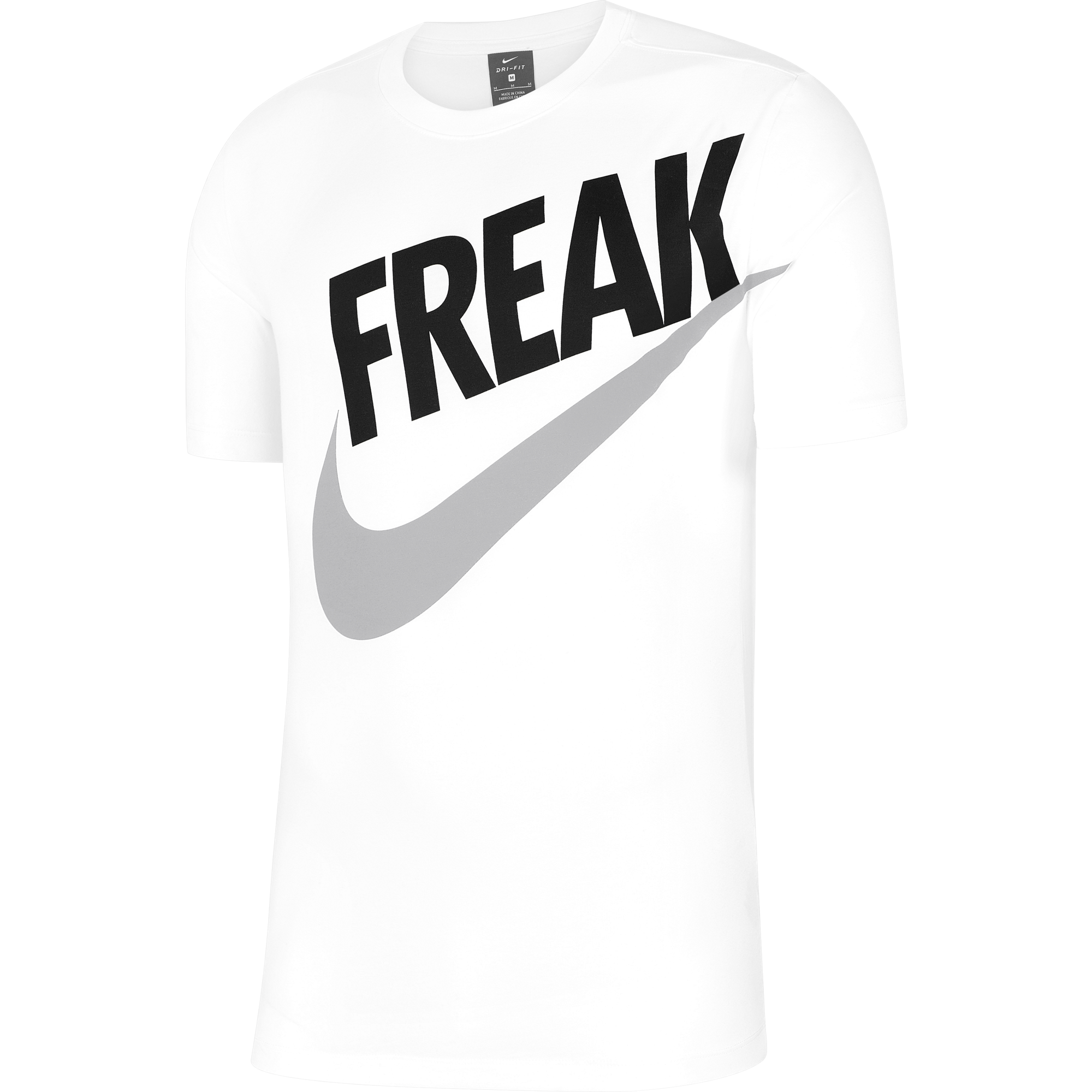 NIKE GIANNIS 'FREAK' DRI-FIT TEE WHITE GREY