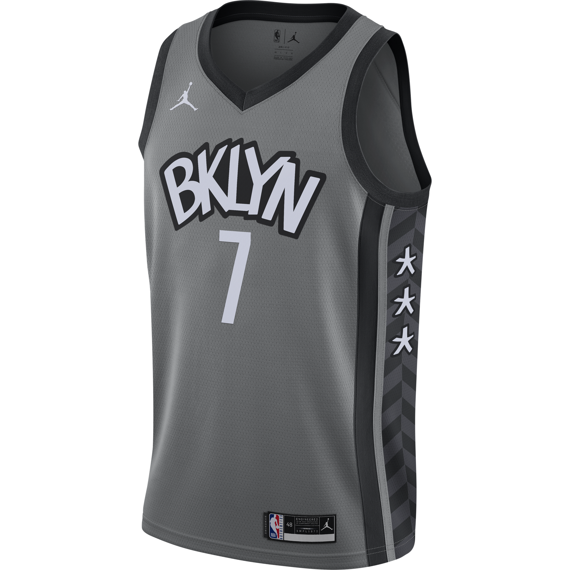 NIKE NBA BROOKLYN NETS KEVIN DURANT STATEMENT EDITION SWINGMAN JERSEY DARK STEEL GREY