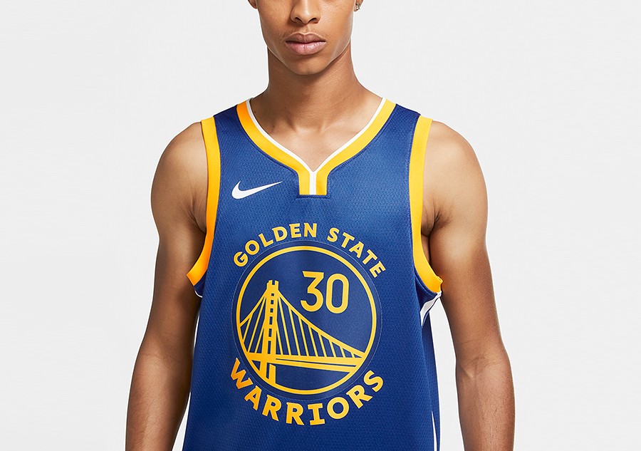 Nike Stephen Curry Swingman NBA Jersey Size 44 Medium Dri-Fit Warriors #30