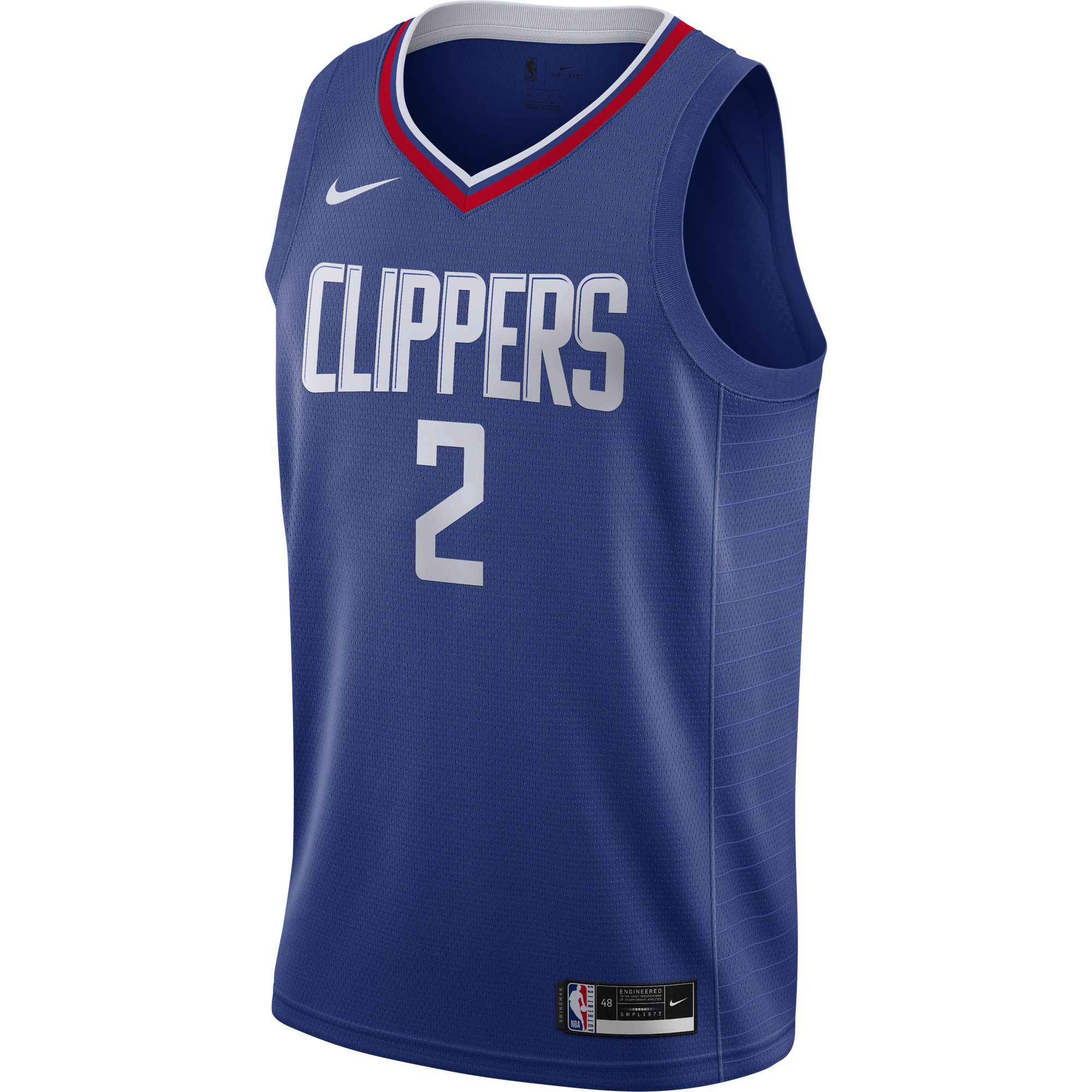 NIKE NBA LOS ANGELES CLIPPERS KAWHI LEONARD ICON EDITION SWINGMAN JERSEY RUSH BLUE