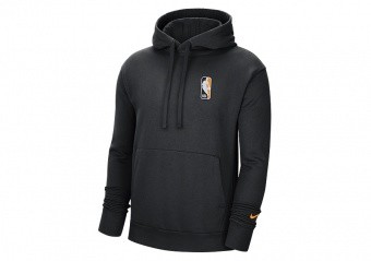 NIKE NBA TEAM 31 ESSENTIAL FLEECE PULLOVER HOODIE BLACK ORANGE