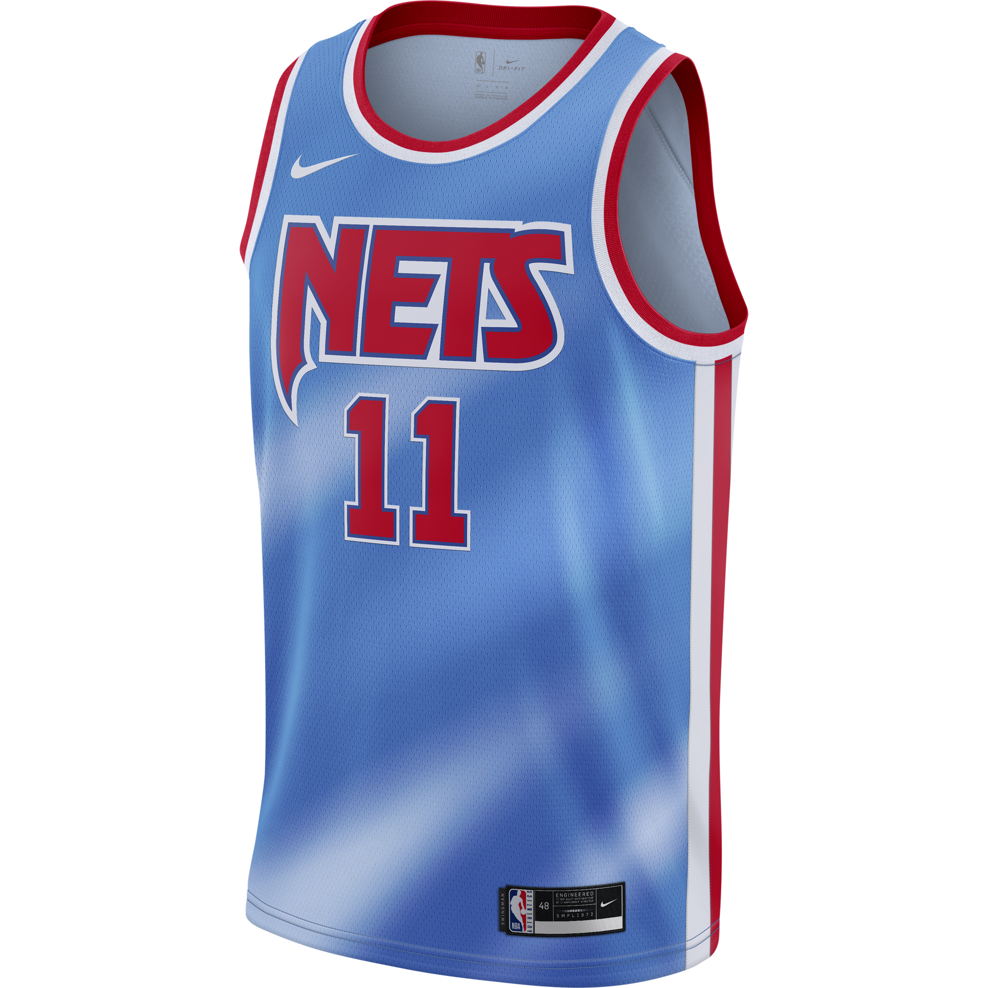 NIKE NBA BROOKLYN NETS KYRIE IRVING CLASSIC EDITION SWINGMAN JERSEY PACIFIC BLUE