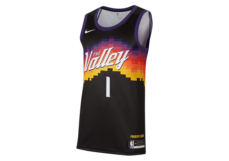 NIKE NBA PHOENIX SUNS DEVIN BOOKER CITY EDITION SWINGMAN JERSEY BLACK price 92.50 Basketzone