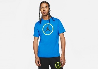 NIKE AIR JORDAN SPORT DNA HBR CREW TEE SIGNAL BLUE