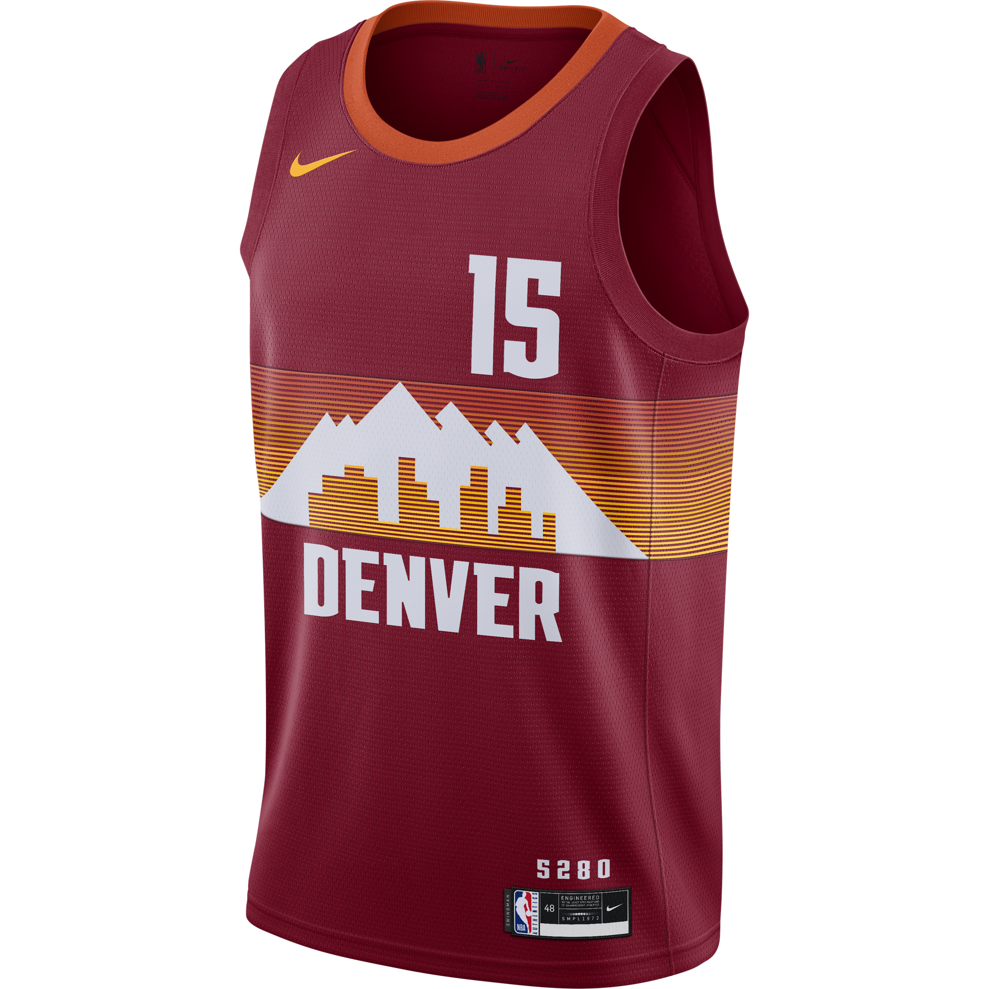 NIKE NBA DENVER NUGGETS NIKOLA JOKIĆ CITY EDITION SWINGMAN JERSEY TEAM CRIMSON