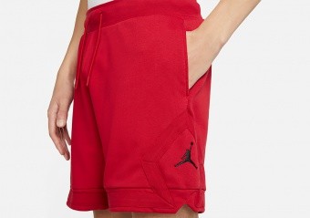 NIKE AIR JORDAN JUMPMAN DIAMOND FLEECE SHORTS GYM RED