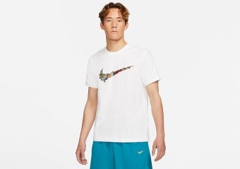 NIKE SWOOSH BASKETBALL TEE WHITE