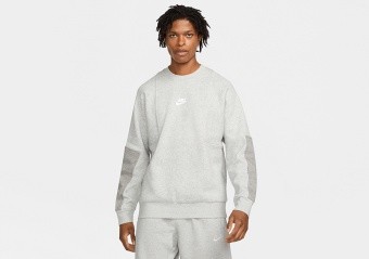 NIKE AIR NSW BRUSHED-BACK FLEECE CREW WHITE