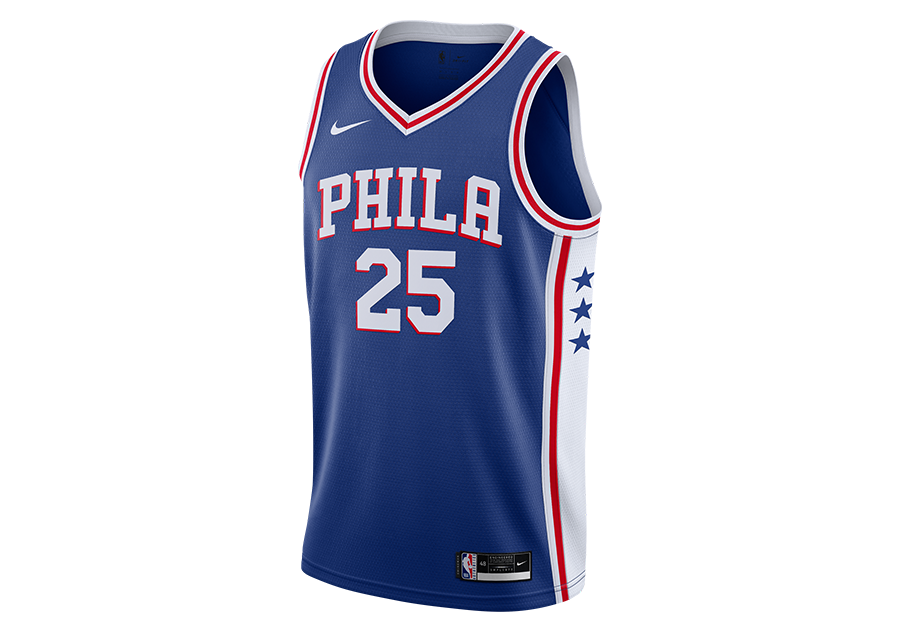 NIKE NBA PHILADELPHIA 76ERS BEN SIMMONS ICON EDITION JERSEY RUSH BLUE