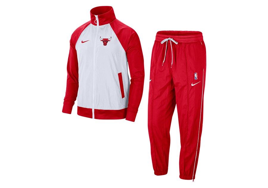 NIKE NBA CHICAGO BULLS TRACKSUIT COURTSIDE 75 UNIVERSITY RED