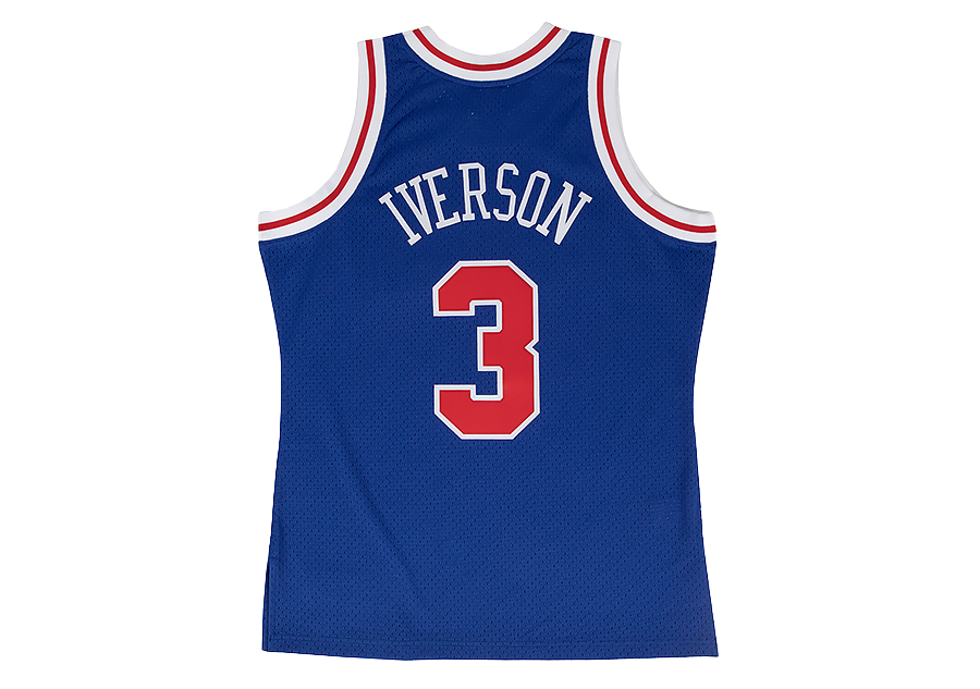 NWT Allen Iverson Philadelphia 76ers NBA Basketball Jersey Mitchell &  Ness XS #3