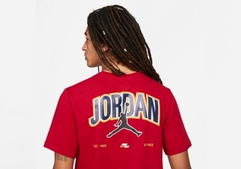 NIKE AIR JORDAN JUMPMAN GRAPHIC CREW TEE GYM RED