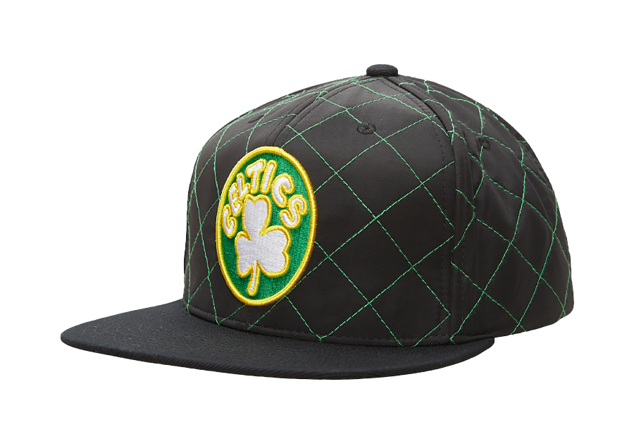 MITCHELL & NESS QUILTED TASLAN SNAPBACK HWC BOSTON CELTICS