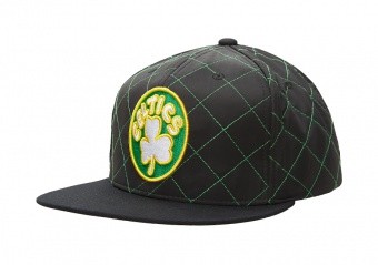 MITCHELL & NESS QUILTED TASLAN SNAPBACK HWC BOSTON CELTICS