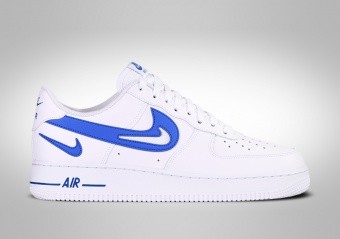 NIKE AIR FORCE 1 LOW '07 FM CUT OUT SWOOSH WHITE BLUE