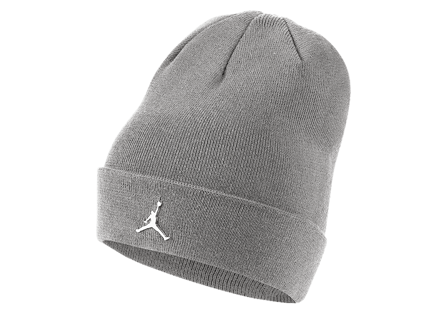 NIKE AIR JORDAN JUMPMAN METAL CUFFED BEANIE WOLF GREY