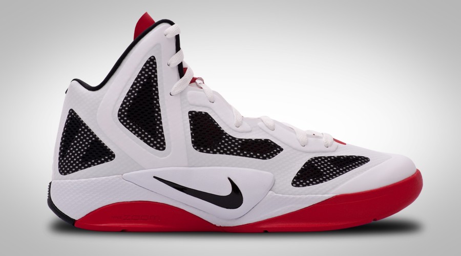 NIKE ZOOM HYPERFUSE 2011 WHITE BLACK RED